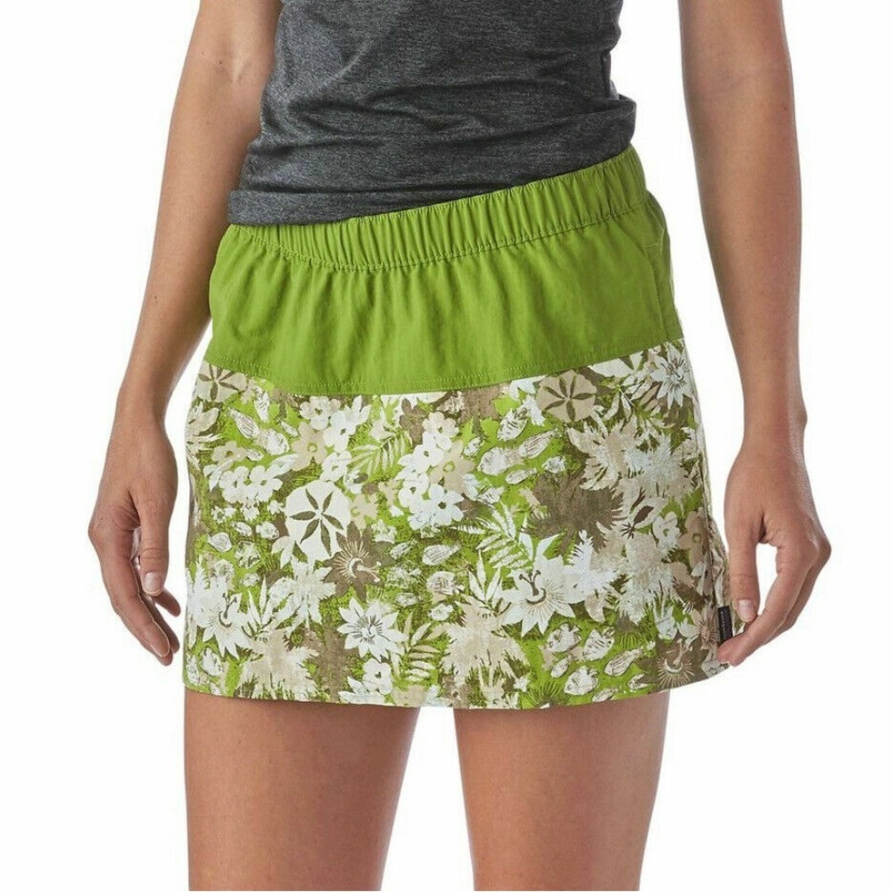 Patagonia Green Floral Mini Skirt